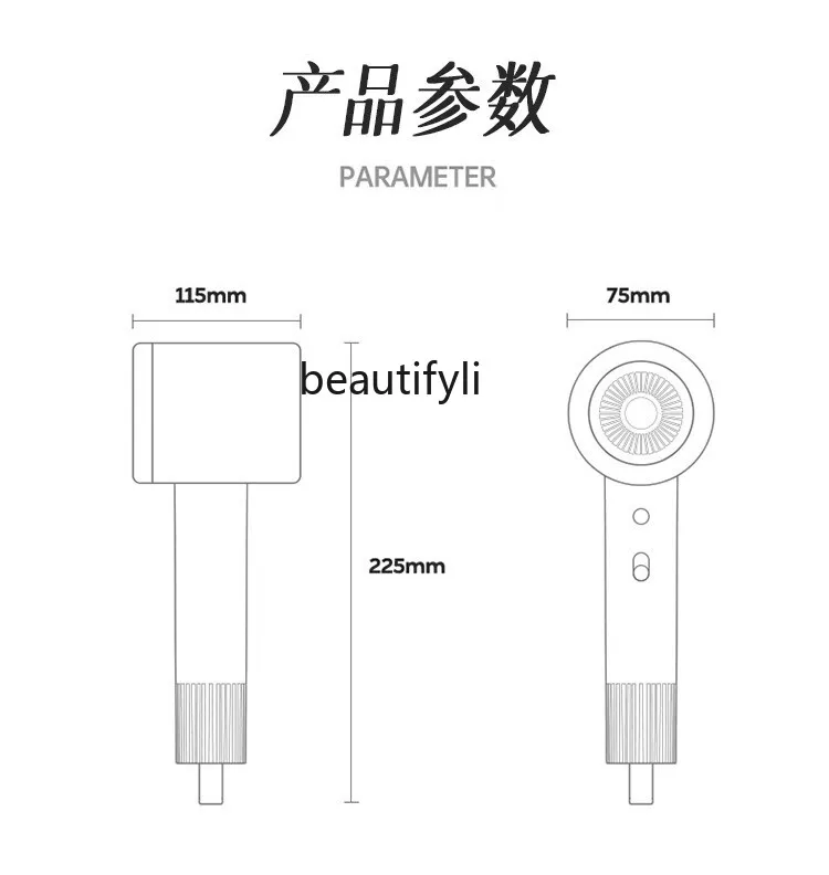 Фен с отрицательными ионами, портативный для отеля, бытовой, быстросохнущий