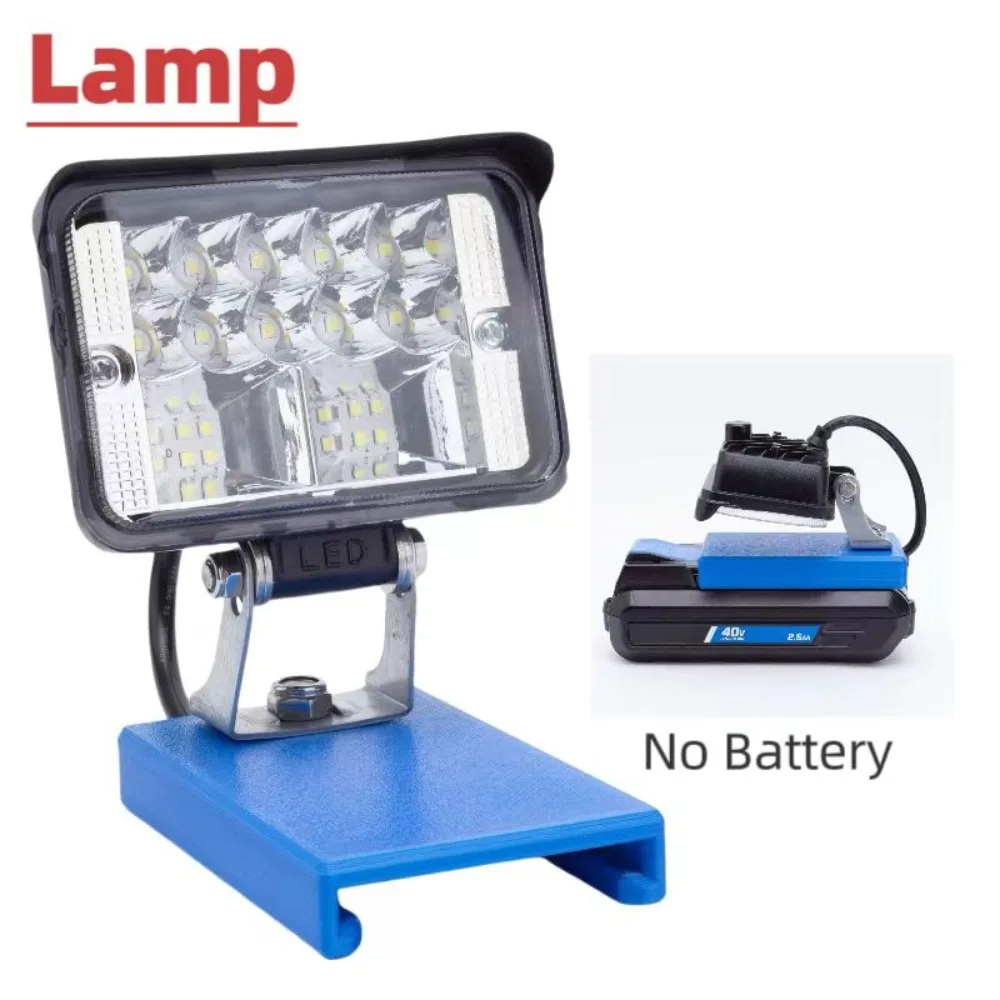 Linternas y luces de trabajo, reflector LED superbrillante, portátil, recargable, de mano, para batería HART, 40v