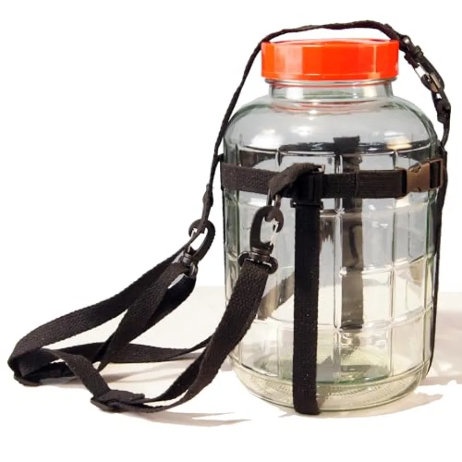 

Стеклянная банка на 1 галлон, ремни EasyCarry, ремни для переноски стеклянных бутылок на 2 галлона. с 4 треугольными пряжками, 2 регулируемыми ремнями. Серый P