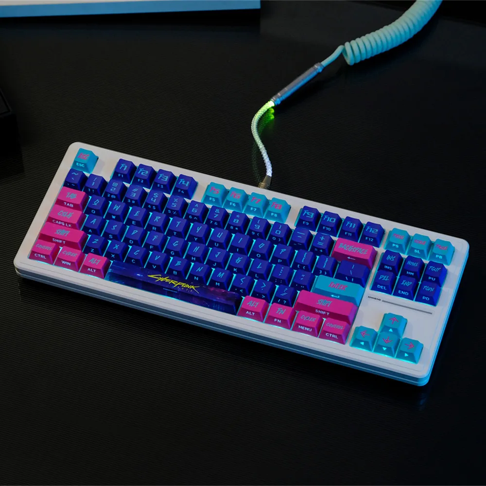 130 Keys Side Engraved Translucent Keycaps Cherry Profile Mechanical Keyboard Keycap Backlight PBT DYE Subbed For Mx Switches
