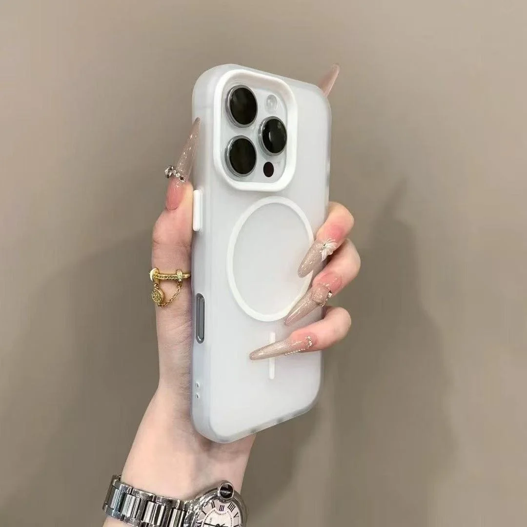 Luxury Translucent Magnetic Phone Case for iPhone 17 Pro Max 16 15 14 13 12 11 Pro Max 16 Plus Protection Shockproof Bumper