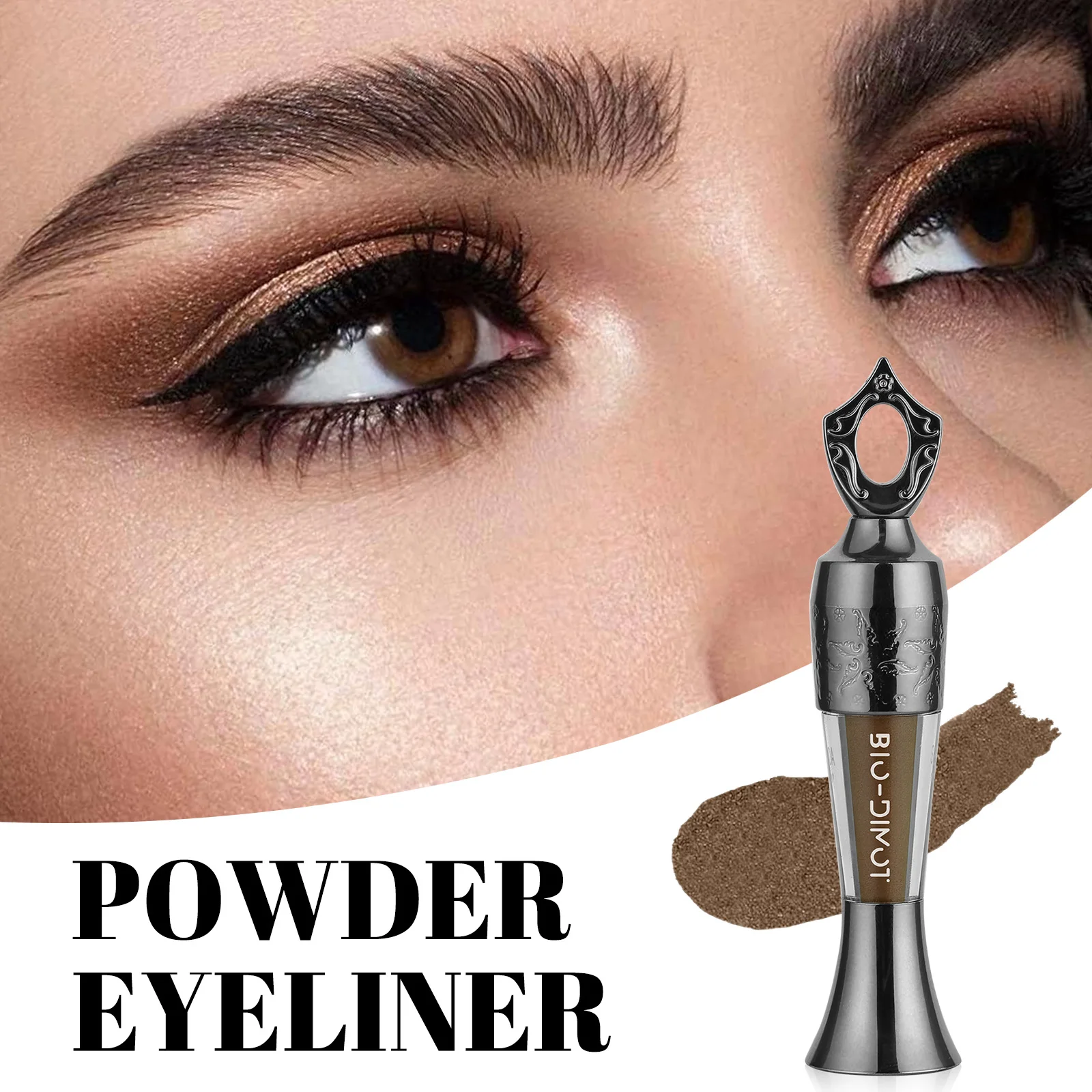 Profesjonalny eyeliner do makijażu, kredka do brwi, czarny, brązowy, wodoodporny, długotrwały, narzędzie kosmetyczne, akcesoria, nie rozmazuje się, makijaż oczu.
