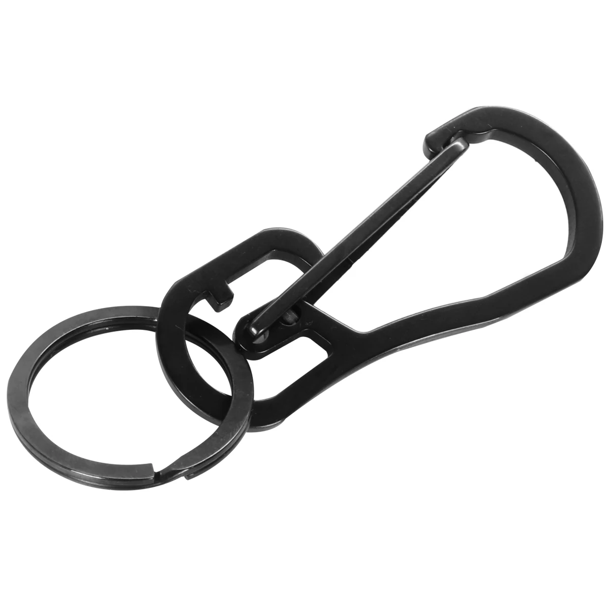 

Stainless Steel Keychain Key Ring Holder Chain Black Metal Detachable Pendant Durable Anti Rust Lightweight For Cars Home Gifts