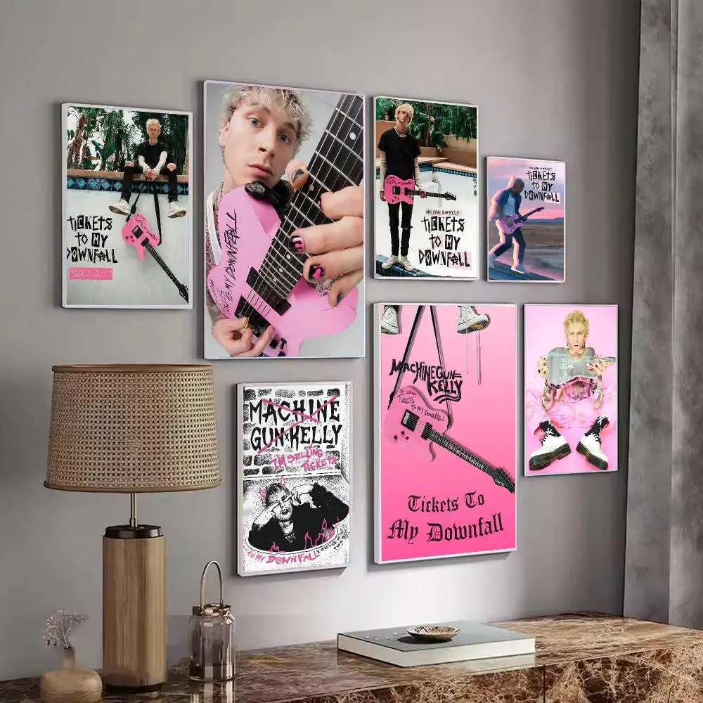 Rock Singer M-Machine Gun K-Kelly MGK Poster Wall Art Print Sticker for Bedroom Living Room Dorm Office Modern Home Decor