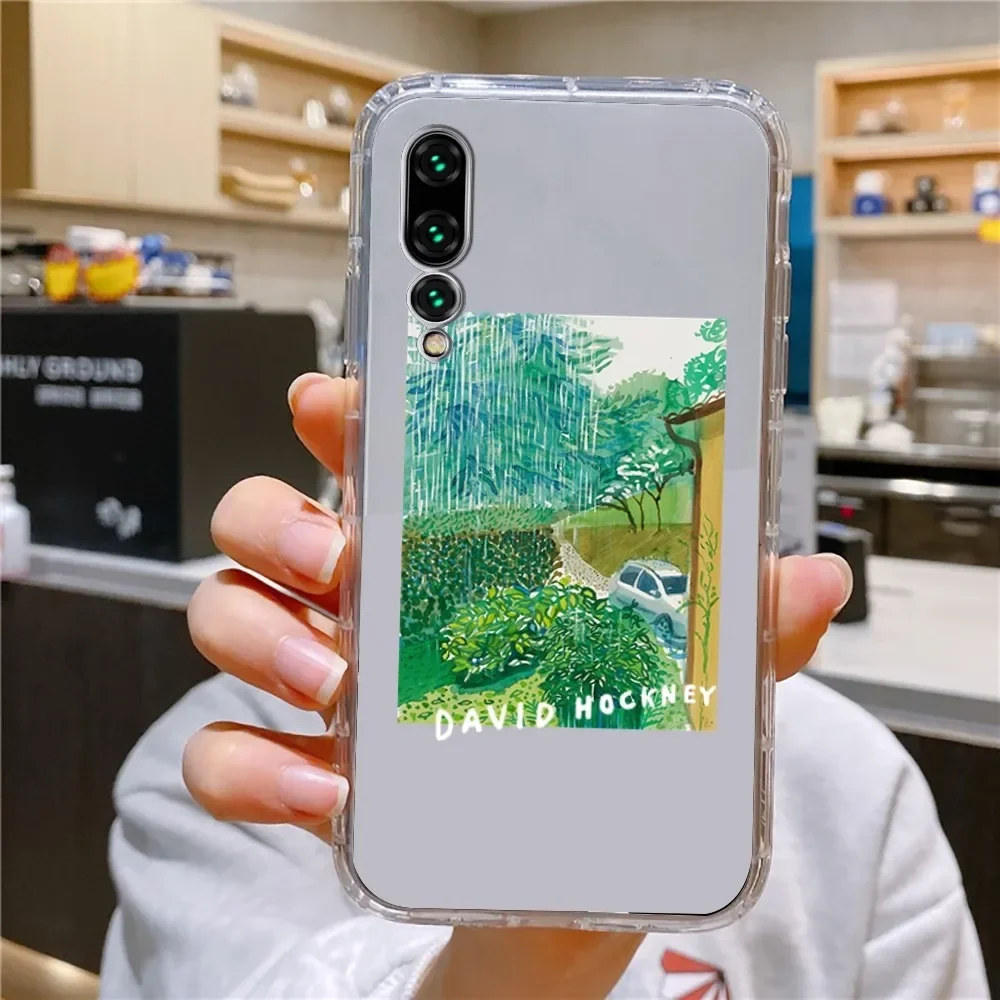 David Hockney Art Painting Phone Case For Xiaomi 11 Redmi Note 11 5G 8T 9A 9 10T Note8Pro Note9 12SUltra Transparent Case