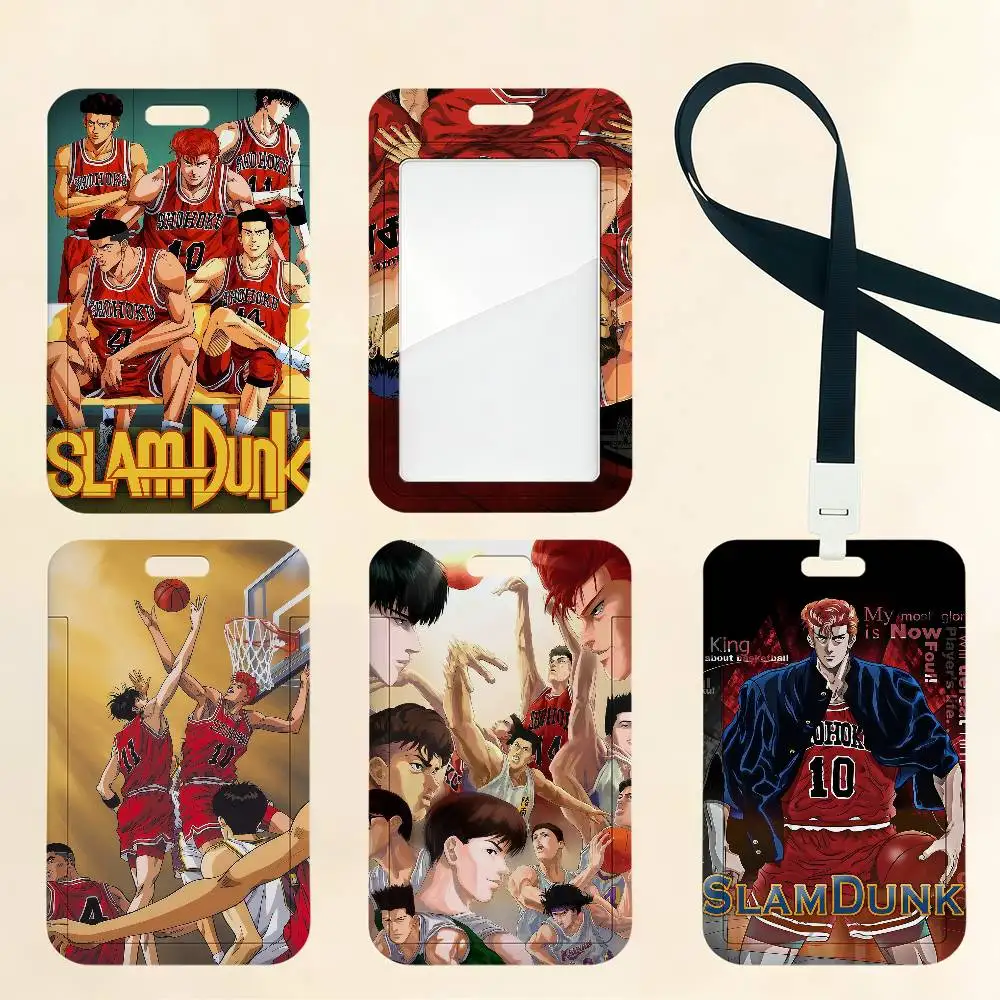 Tarjetero Anime S-Slam D-Dunks, Porta Tarjetas Bancarias, de Crédito, de Identificación Estudiantil, para el Tren, Trabajo, Porta Credenciales