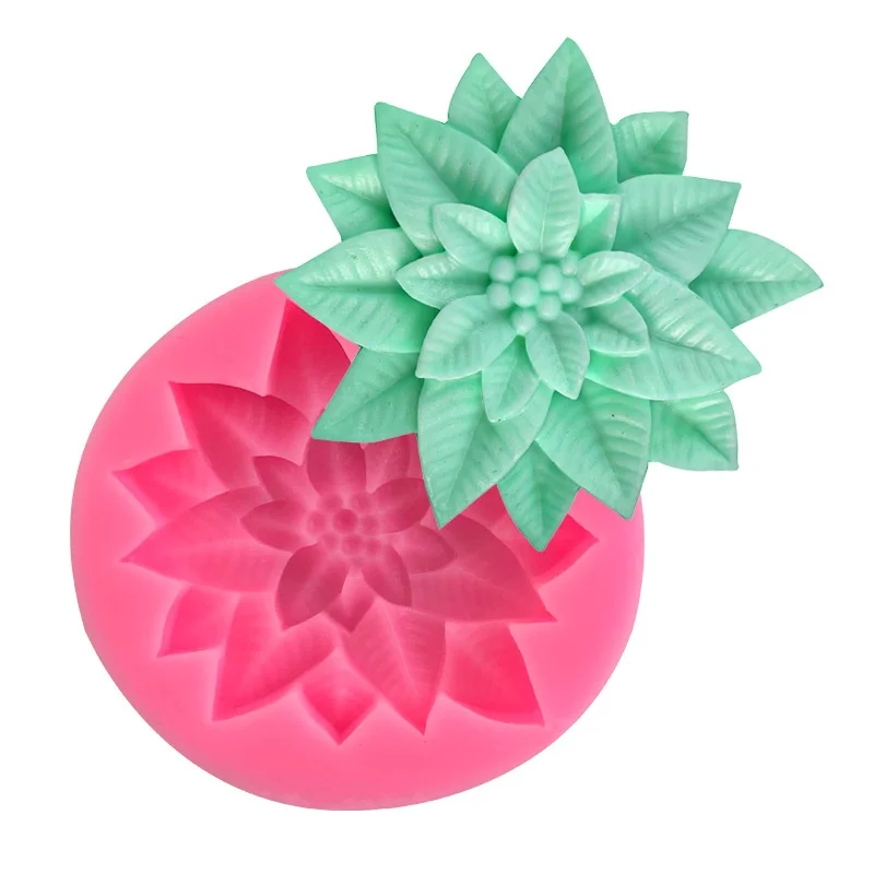 Christmas 3D Holly Leaf Berry Silicone Mold DIY Handmade Fondant Chocolate Cookie Cake Decorating Baking Mould kitchen tools