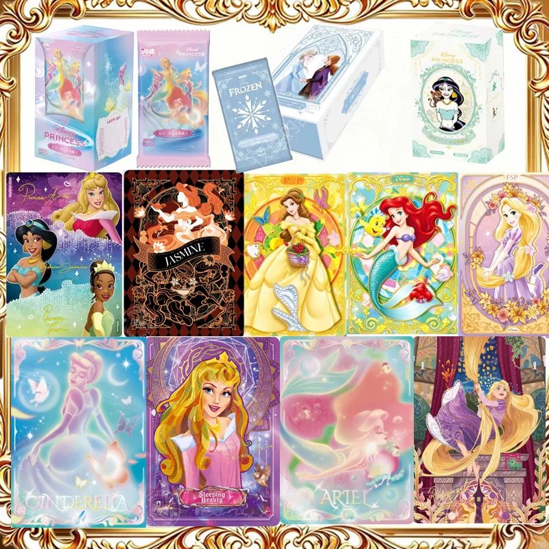 SHININGSOUL Disney Princess Collectible Card Princess Undefined Vol.1 Trading Cards Frozen Ariel Belle Rapunzel Cinderella Cards