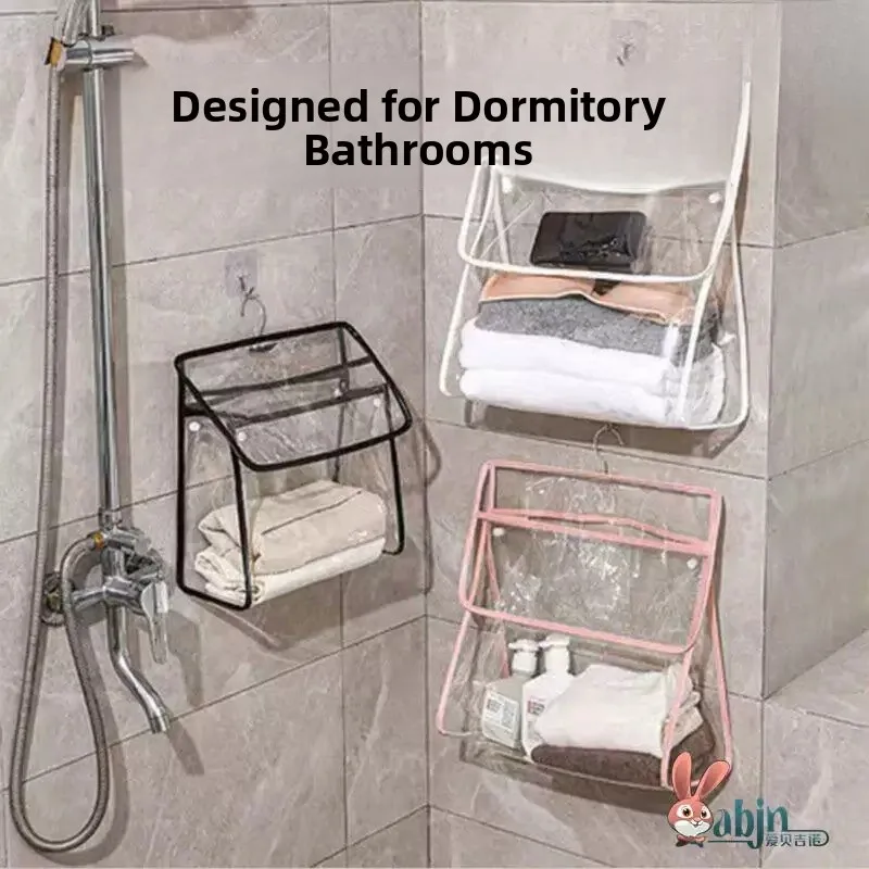 Waterproof Hanging Bag for Bathroom Transparent Clothing Storage Bag Student Dormitory Anti-Water Bag Home Use Shower Bag
