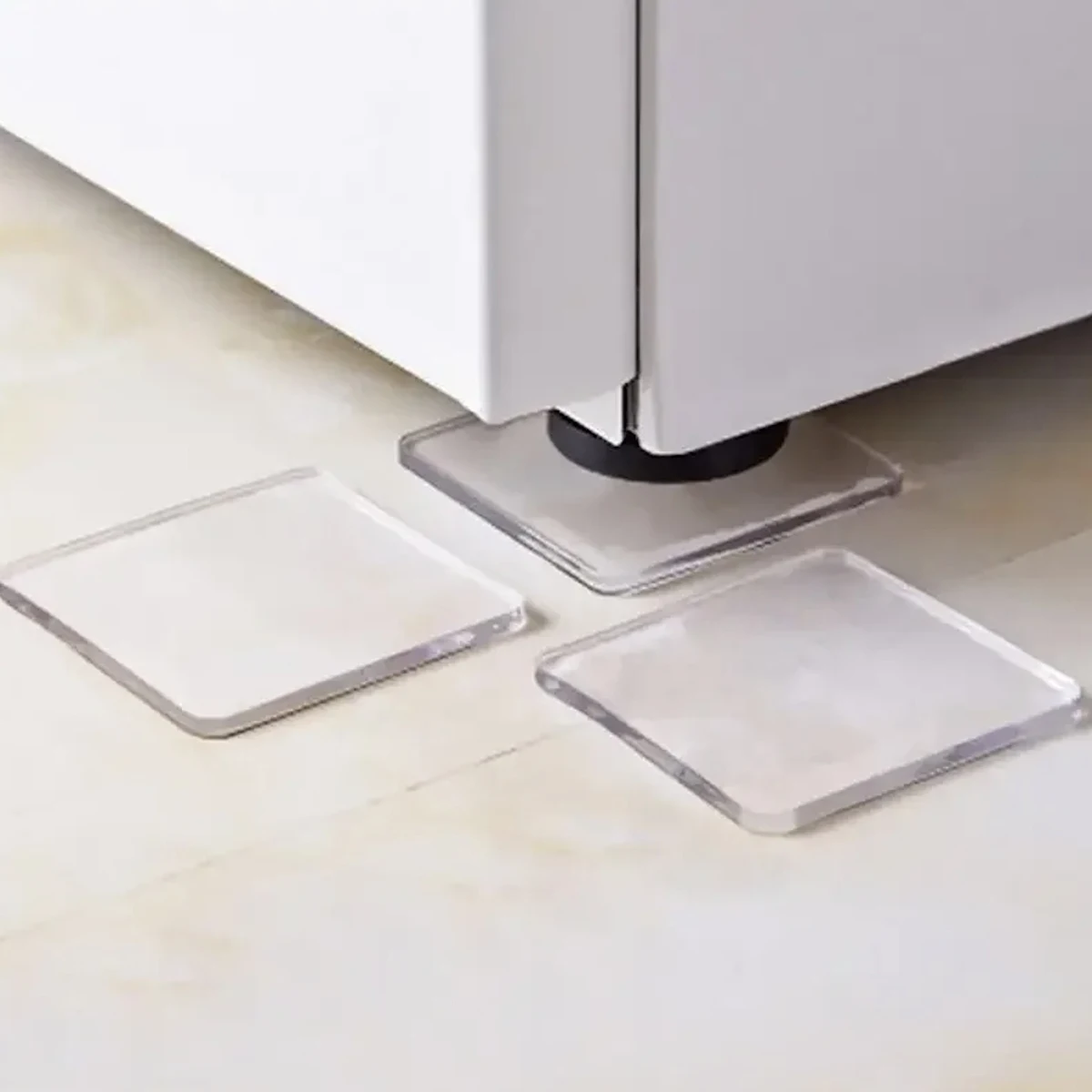 4pcs/Set Transparent Anti Vibration Shock Absorbing Pad Mat Washing Machine Self Adhesive Mute Anti-Shock Protection Porte Pad
