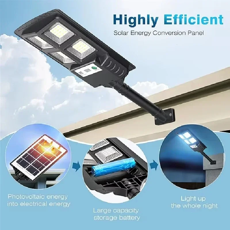 

Уличный фонарь с датчиком движения на солнечной энергии, уличный водонепроницаемый прожектор с дистанционным управлением для сада, двора, гаража, парковки