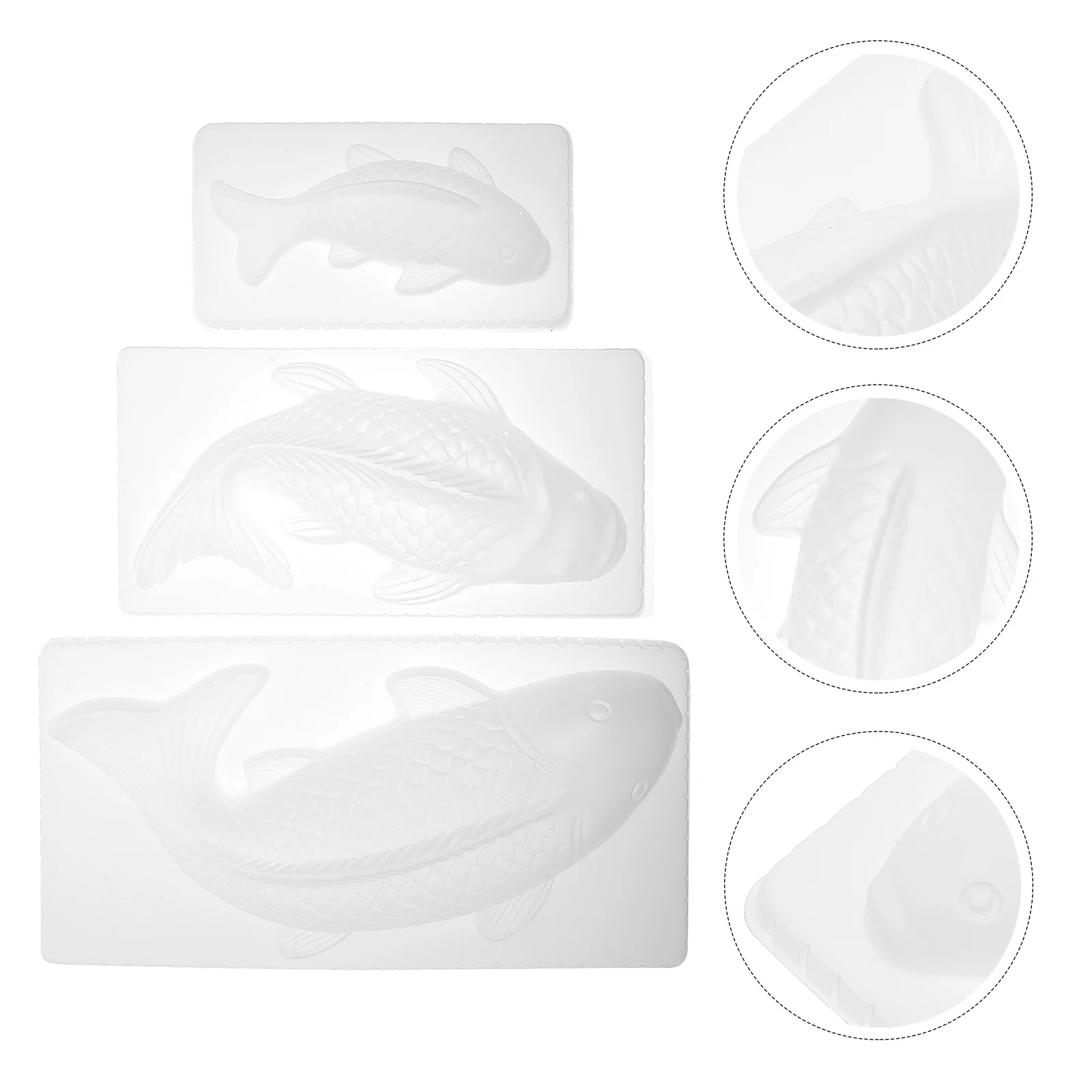 

3 Pcs Cake Fish Mold Baking Tray Fondant Chocolate DIY Fudge White Kitchen Supply Jelly