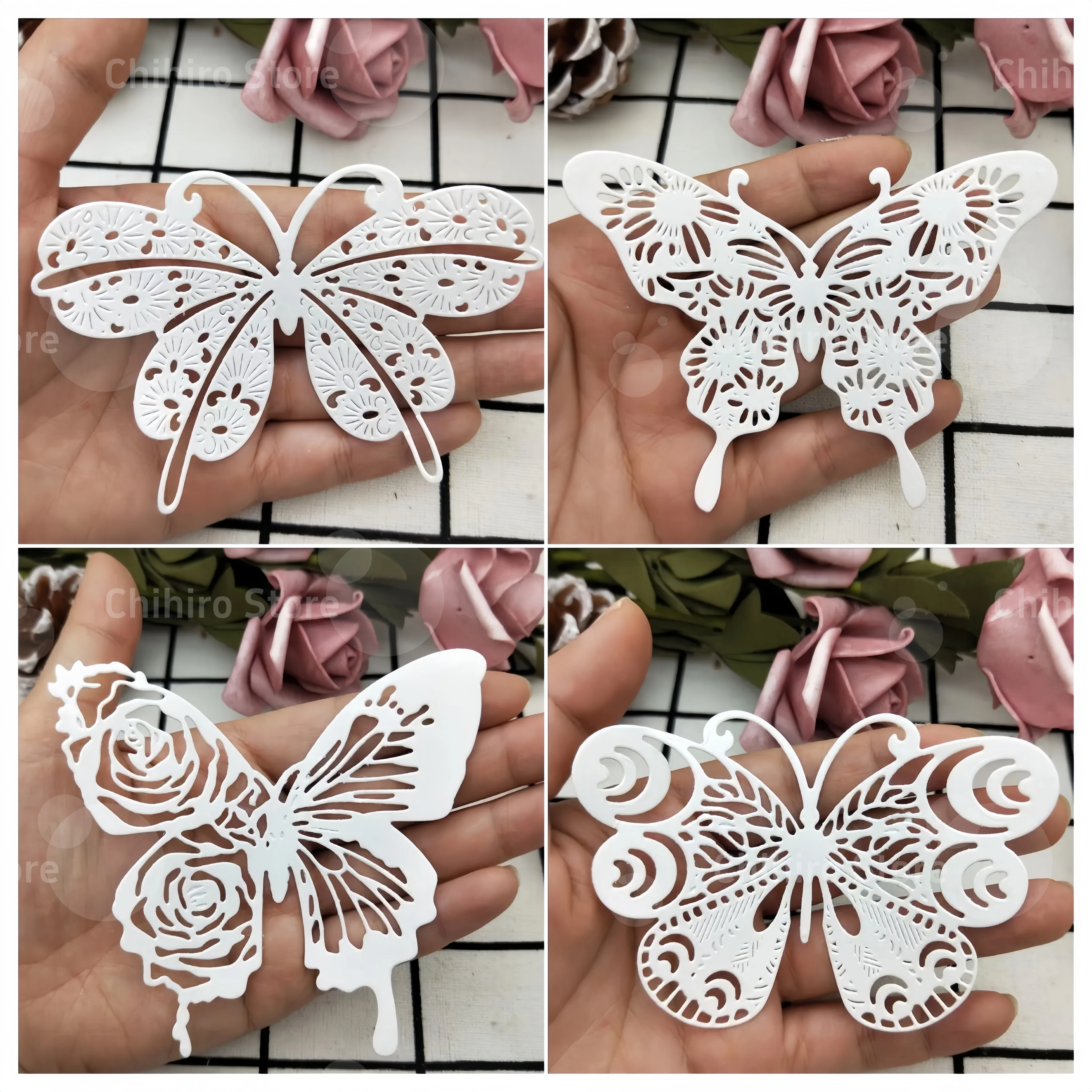 פרפר מתכת חיתוך מת גדול גודל רעיונות לחתונה כרטיס ביצוע DIY הבלטות חתכים חדש מלאכת דפוס