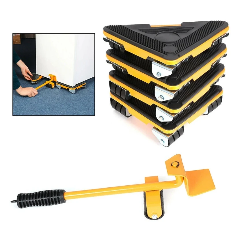 Furniture Lifter Profession Heavy Furniture Roller Move Tool Set Wheel Bar Mover Slider Transporter Kit Max Up For 300Kg