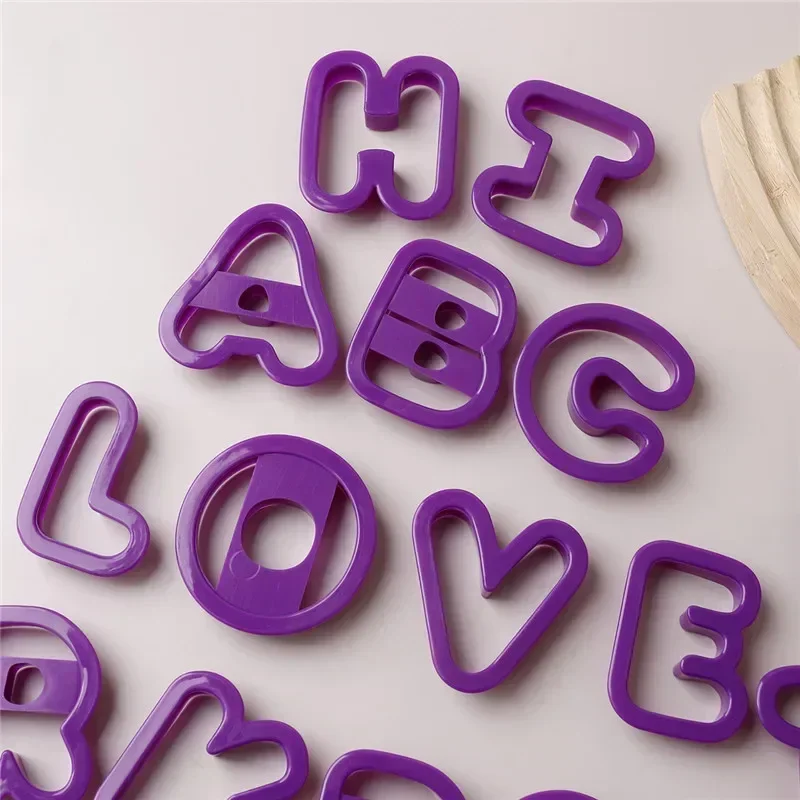 26 Stuks Grote Alfabet Cookie Cutters A-Z Brief Biscuit Fondant Taart Decoratie Gereedschappen Diy Gebak Bakken Cake Stempel Embosser schimmel