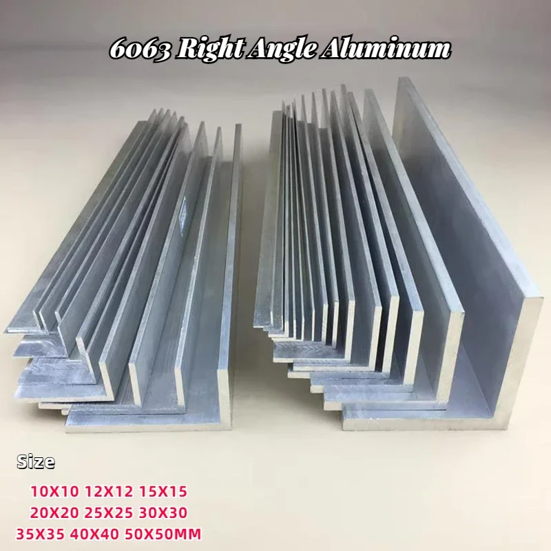 Perfil em Forma de l do Triângulo de Afiação da Liga de Alumínio Ângulo Direito 1050 mm Grossos mm Comprimento 500 mm 6063