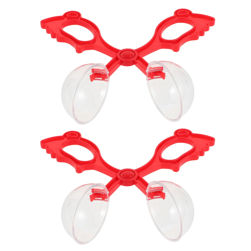 

2 Pcs Insect Catcher Children Butterfly Observation Tweezers Kit Kids Tools Portable Outdoor Exploration Garden Rubber Tipped
