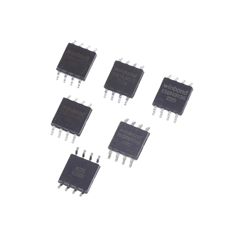 Outil de puce IC de mémoire flash, W25Q80DVSIG Q16JVSSIQ Q32JVSIQ Q64JVSQ QogeneFVSSIG, 5 pièces