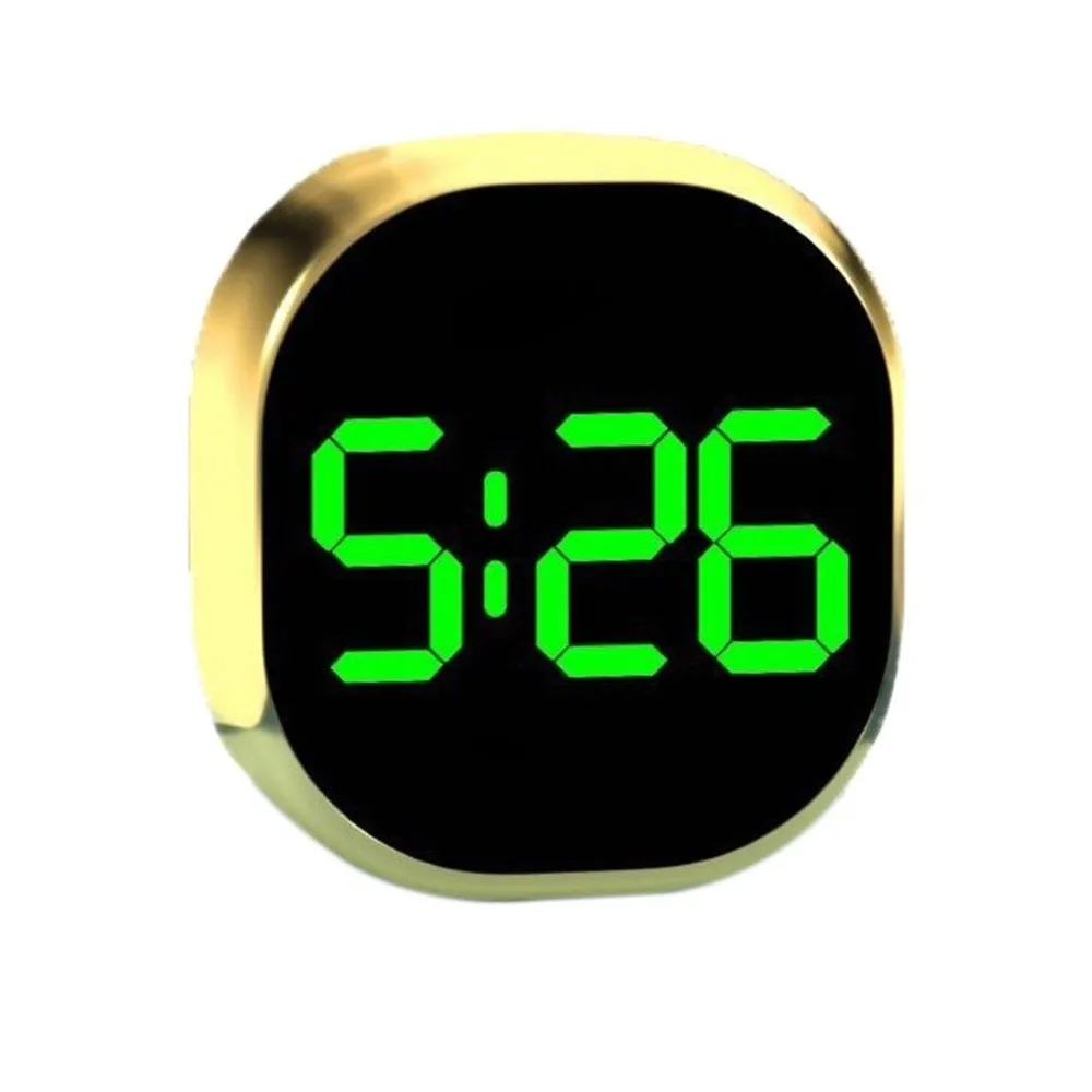Creative Touch Control Car Clock Luminous Display Stick-On Design Car LED Clock Mini Size Auto Accessories For Vehicle