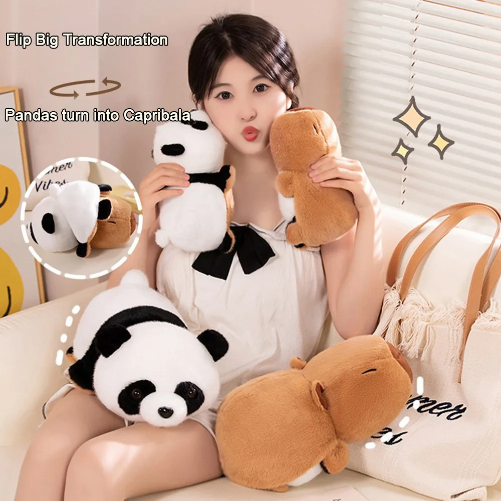 

Cute PP Cotton Kapybara Plush Doll Soft Stuffed 24/34CM Panda Flipped Pufferfish Toys Animal Plush Toy Home