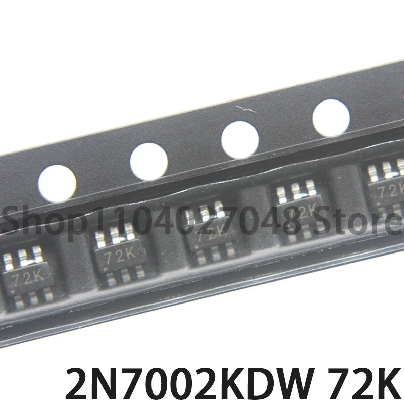 10PCS Brand new 2N7002KDW SOT-363 Silkscreen 72K/K72 SMD Dual N-Channel MOS