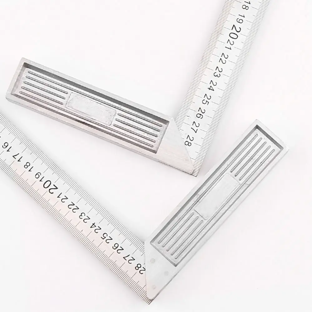 Double Sided Scale Angle Square Ruler Measuring Tool Stainless Steel Right Angle Gauge 30/50CM 90 Degree Turning Ruler