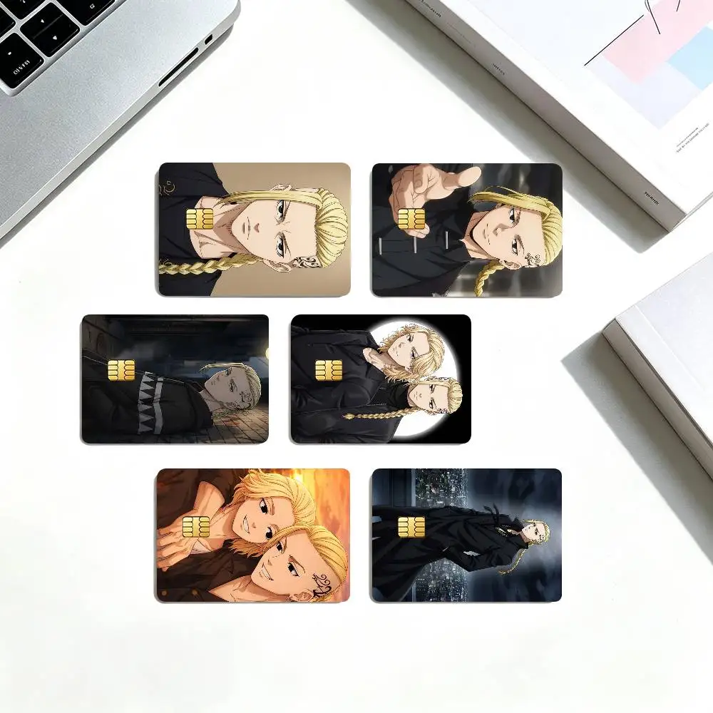 T-Tokyo Revengers K-Ken Ryuguji  Credit Card HD Stickers Game Card Decal Small Chip Waterproof Sticker Gift