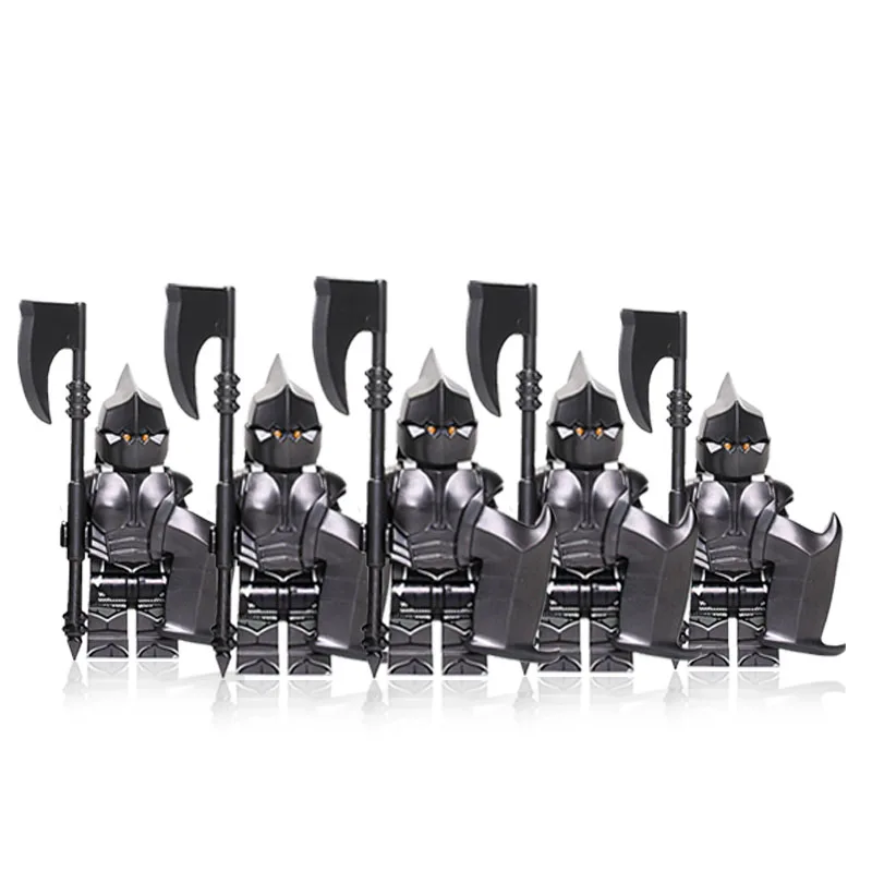 5 teile/satz Filme Serie mittelalter liche uruk-hai orc Armee Gruppe Soldat Orcus Figuren Bausteine Set Spielzeug für Kinder Geschenke