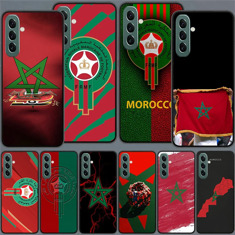 Morocco Flag Phone Case For Samsung A15 A25 A35 A55 Galaxy A05S A03 A03S A02S A71 A51 A41 A31 A21 A11 A70S A50S A30S A20S A10S A