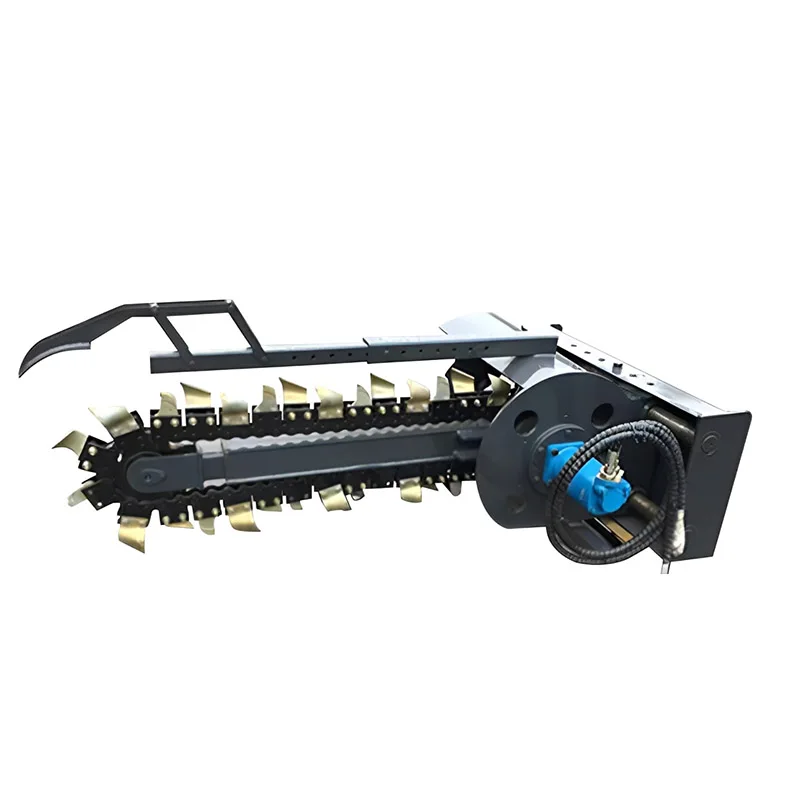 75hp Earthmoving Machinery Trencher Mini Crawler Tracked Self Propelled Hydraulic Ditchers Skid Steer Loader Trenching Machine