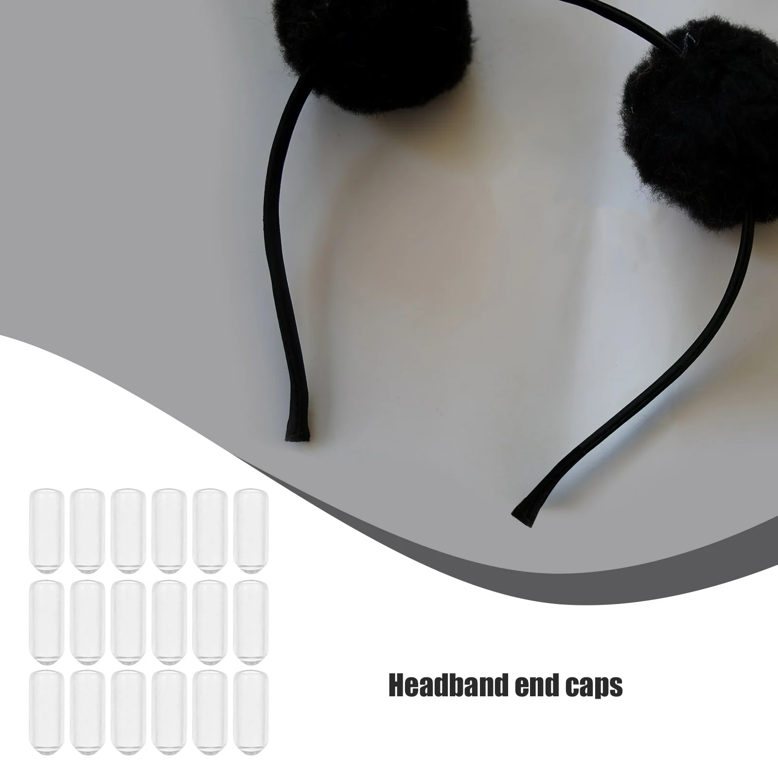 

200 шт. резиновые накладки на голову, мягкие гибкие прочные накладки на концы повязки на голову, сменные чехлы, аксессуары для ленты для волос