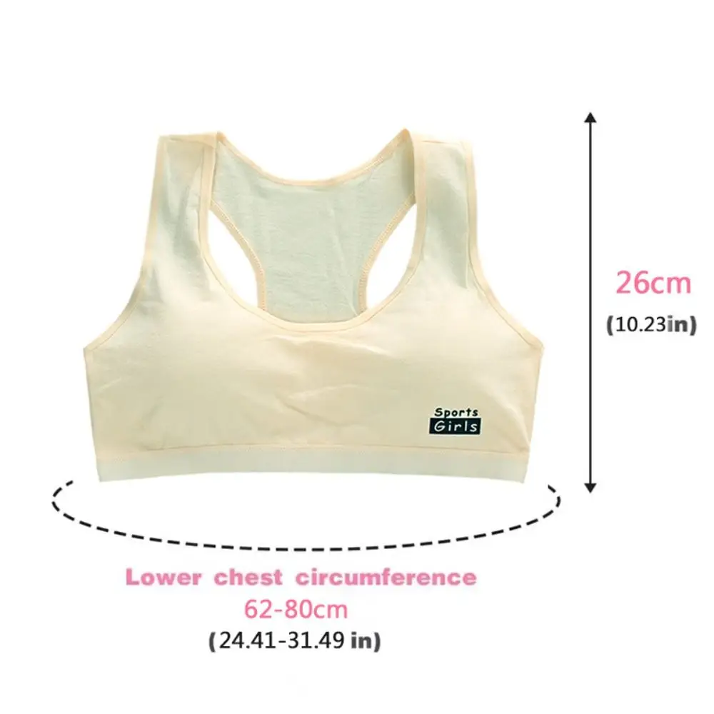 1/3Pcs Casual Cotton Training Bras Elastic Underwear Children Tube Tops Girl Sports Bra for Teeange Toddler Girls - view 6