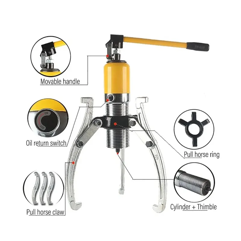 Industrial-Grade 30T 3-in-1 Premium Hydraulic Gear Puller Kit Model YL-30 2-Year Warranty Efficient Wheel Hub Bearing Axle