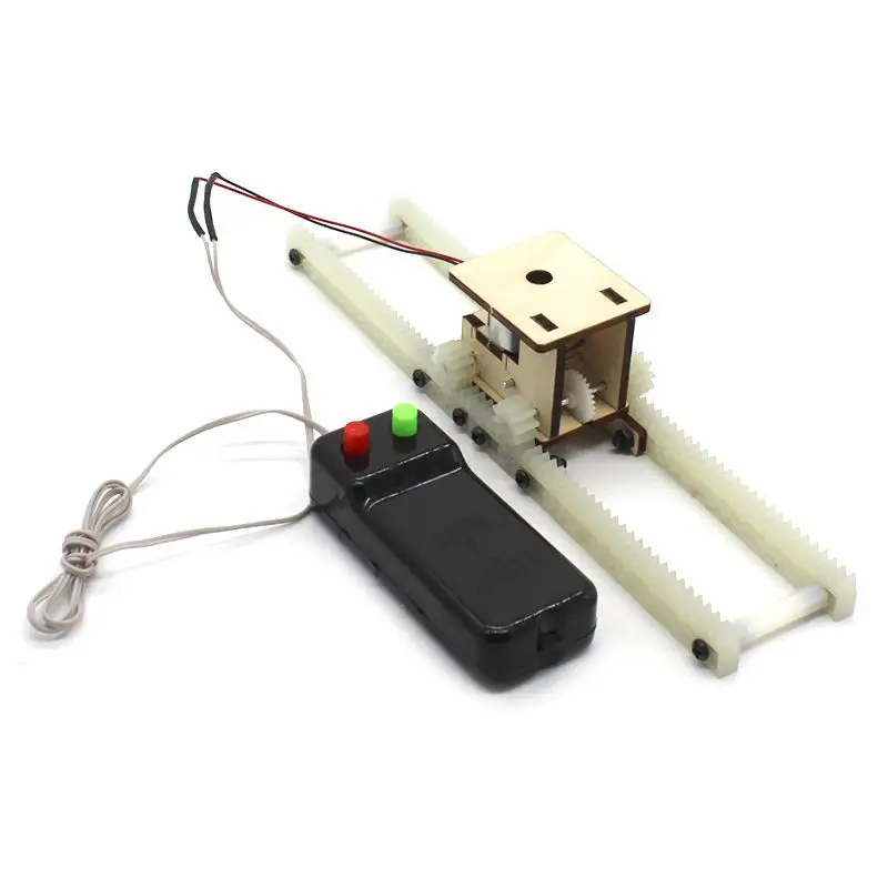 No.1 Wire Controlled Track Wheel, DIY Hand Assembled Remote Control Toy for Primary & Secondary Students, Tech Science
