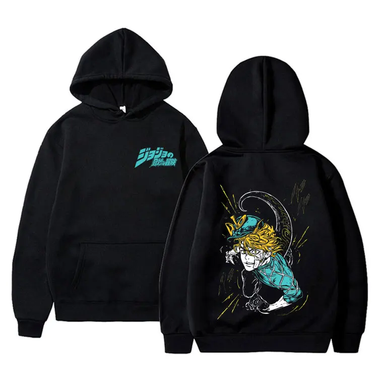 

Hot Sale Anime Jojo Bizarre Adventure Hoodie Cartoon Diego Brando Graphic Pullover Men's Women's Manga Fashion Trend Streetwear