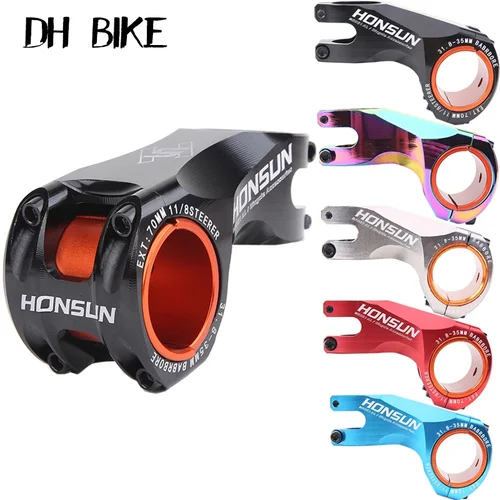 TANKE vástago de bicicleta 31,8-35mm 70mm HONSUN CNC ultraligero MTB vástago de bicicleta de carretera 17 grados Aolly XC MTB vástago de manillar accesorios de bicicleta
