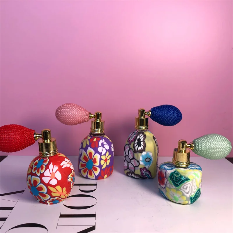 

10-50pcs Empty 10-15ml Glass Perfume Bottle Colorful Air Bag Spray Pot High-grade Fragrance Atomizer Portable Cosmetic Container