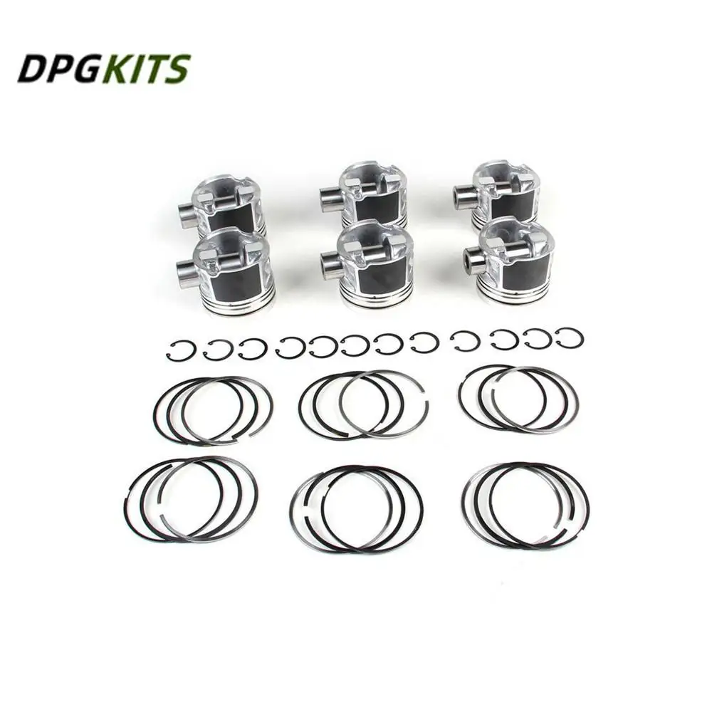 

6pcs 059107065DF 059198151N Pistons & Rings Set 83.01mm Φ30mm For VW Touareg Phaeton Audi A4 A5 A6 A7 A8 Q5 Q7 3.0 TDI Diesel