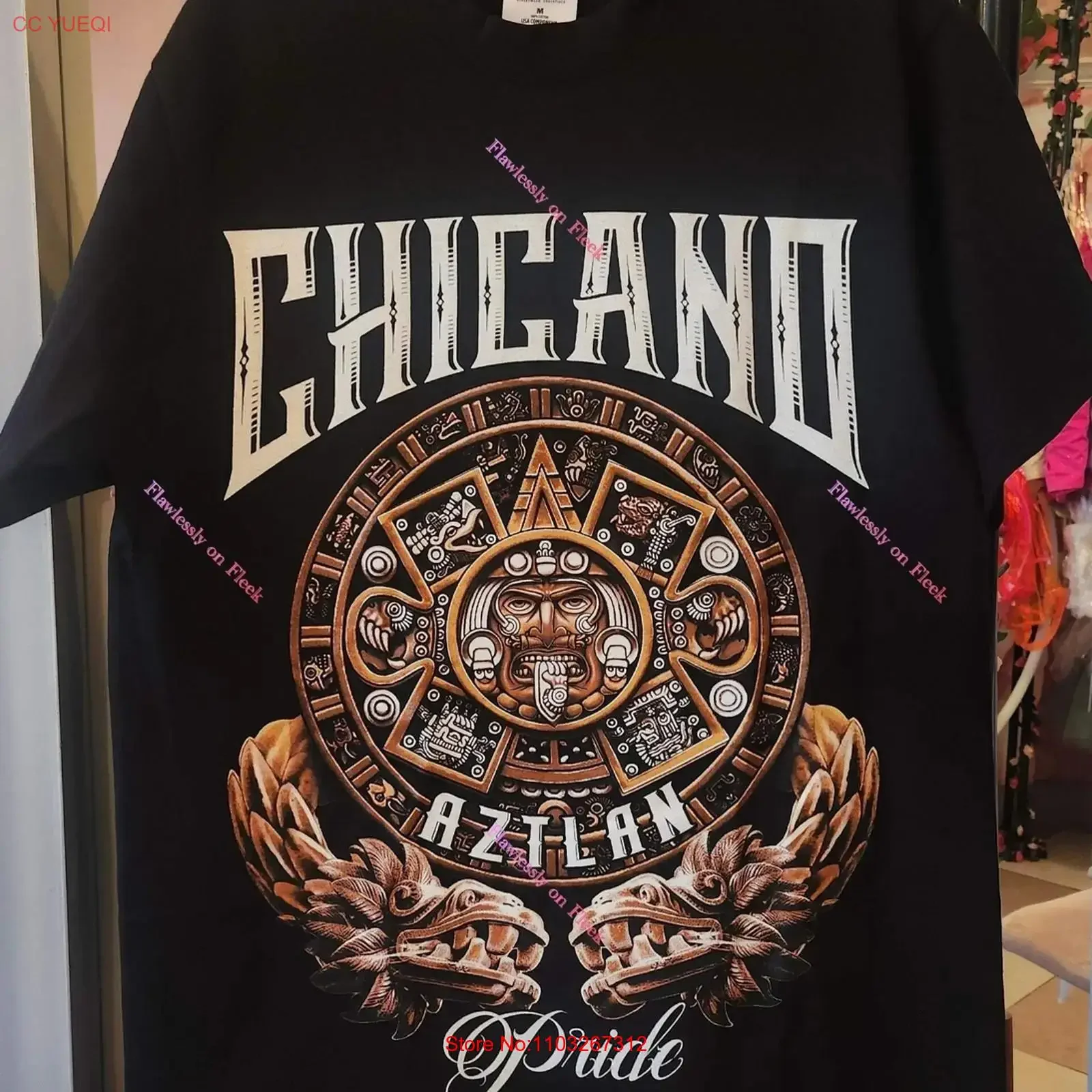 Chicano Pride Aztlan Camiseta vintage lavada Unisex Top versátil para uso diario Ropa de diseñador suave Moda cómoda