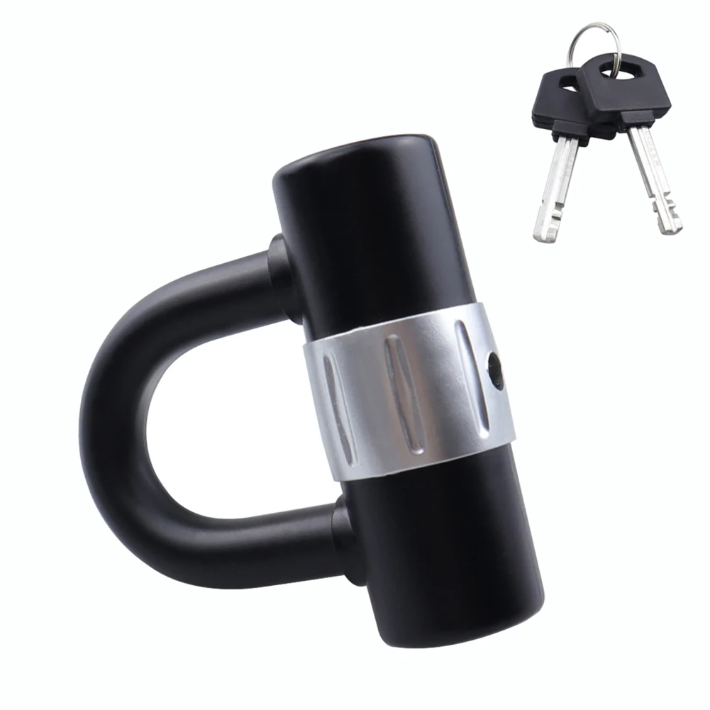 Anti-Theft Bike U-Shaped Lock, Stainless Steel Lock Core Thick Security U Lock Disc Lock Rainwater Prevention For Bicycle Scoote