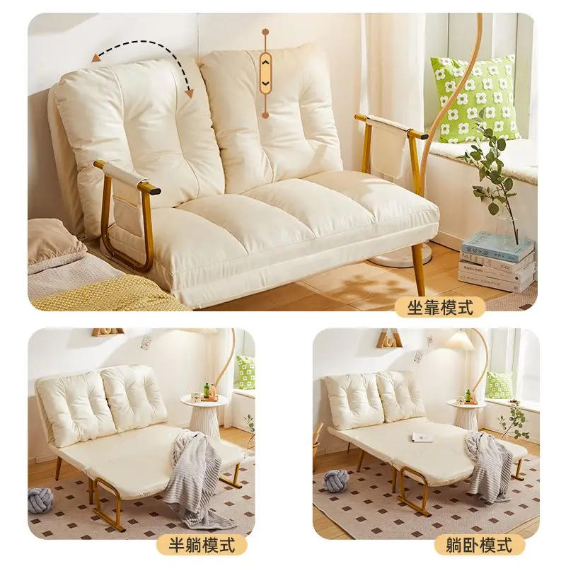 Home living room, both sitting and sleeping, foldable lazy sofa Small sized balcony multifunctional retractable single bed