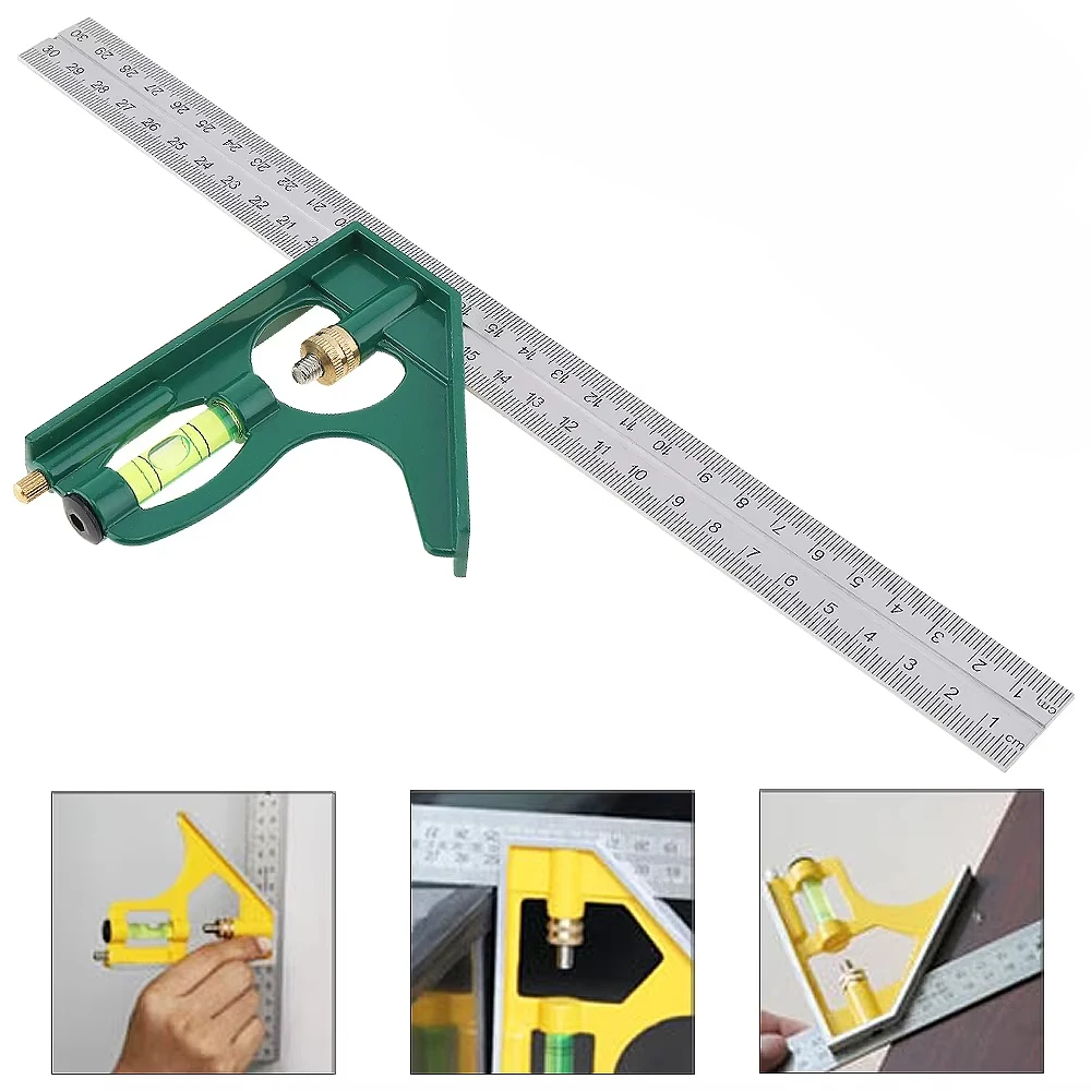 300mm Square Angle Ruler Measuring Tools Set Kit (12