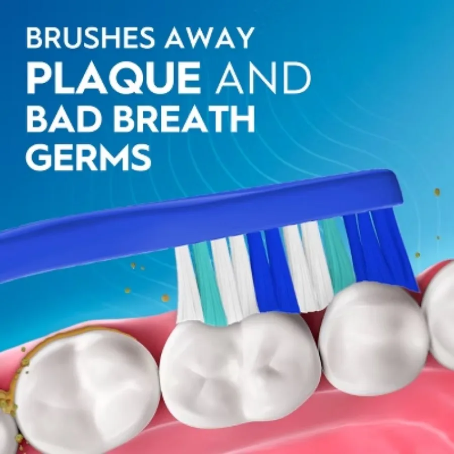 Здоровая чистая средняя зубная щетка — пробная упаковка, волнистая щетина, регулируемая форма ваших зубов, средний подтверждающий