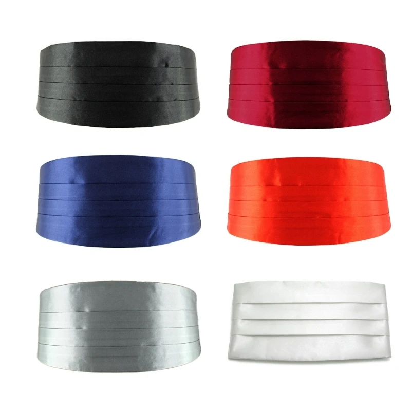 

652F Fashion Men Cummerbund for Tuxedos Suits and Making Fashion Statement at Any Occasion Complete Your Stylish Costume