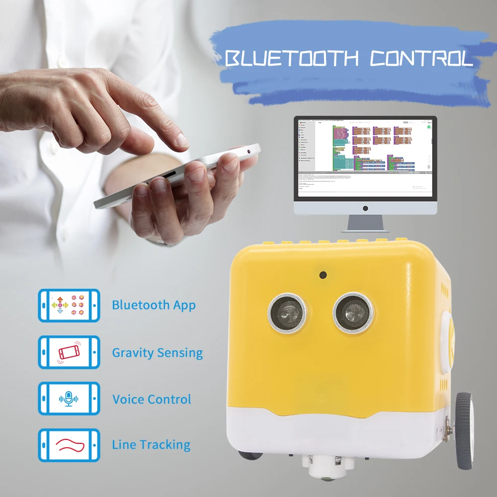 Keyestudio Kidsbits Coding Robot for Arduino Stem Programming Kit Compatible With Lego 5+ Years Old Study Toy\'s Gift Full Guide