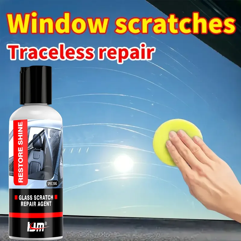 50g Car Windshield Scratch Repair Agent - Professional Glass Restorer, Quick-Acting, Easy to Use, Enhances Clarity