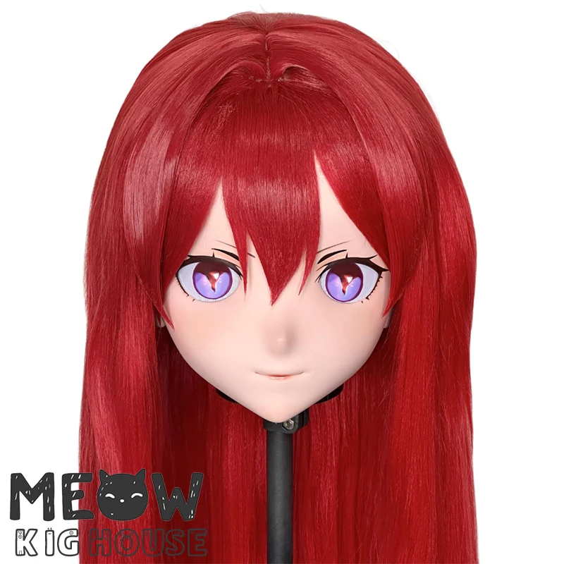

(MEO433) Customize Handmade Full Head Lockable Crossdress Male to Female Japanese Cartoon Anime Game Character Kigurumi Mask