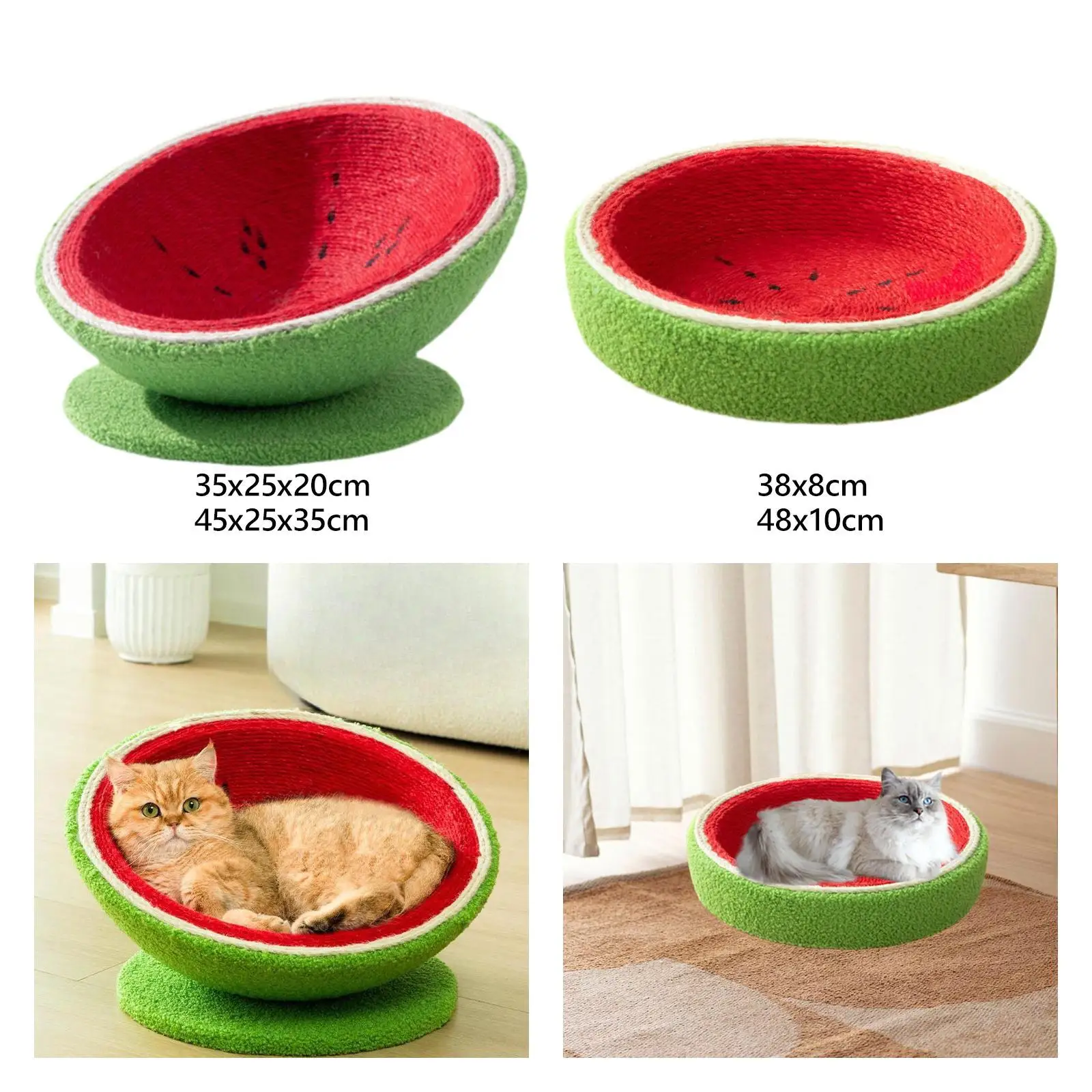 Lit à Gratter en Sisal pour Chat, Robuste, Polyvalent, Nid d'Eau, Extérieur