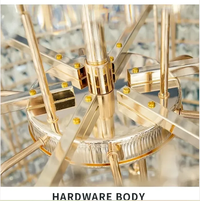 

Вилла Дуплекс Итальянский Свет Роскошная Хрустальная Люстра Лобби отеля Пол Полый Роскошный Постмодерн Большое Освещение