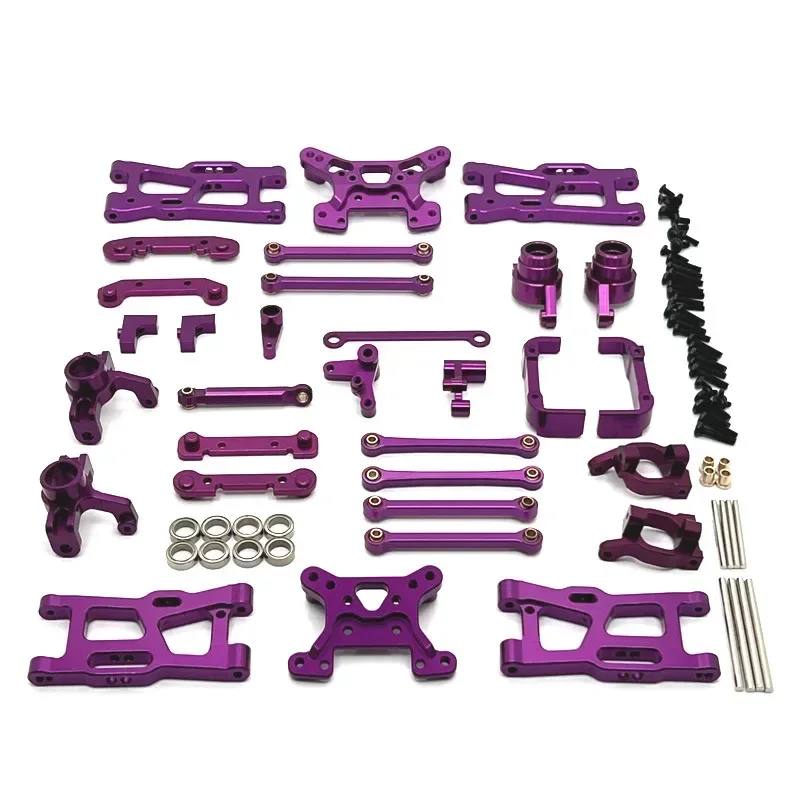 

Для Wltoys 144016 144018 металлический рулевой Кубок, ступица, поворотный рычаг, звеньевой стержень, комплект ударной башни, обновленные детали для радиоуправляемого автомобиля, аксессуары